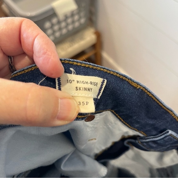 Madewell 10” High Rise Skinny Denim Jeans Womens Size 35P - Picture 4 of 10